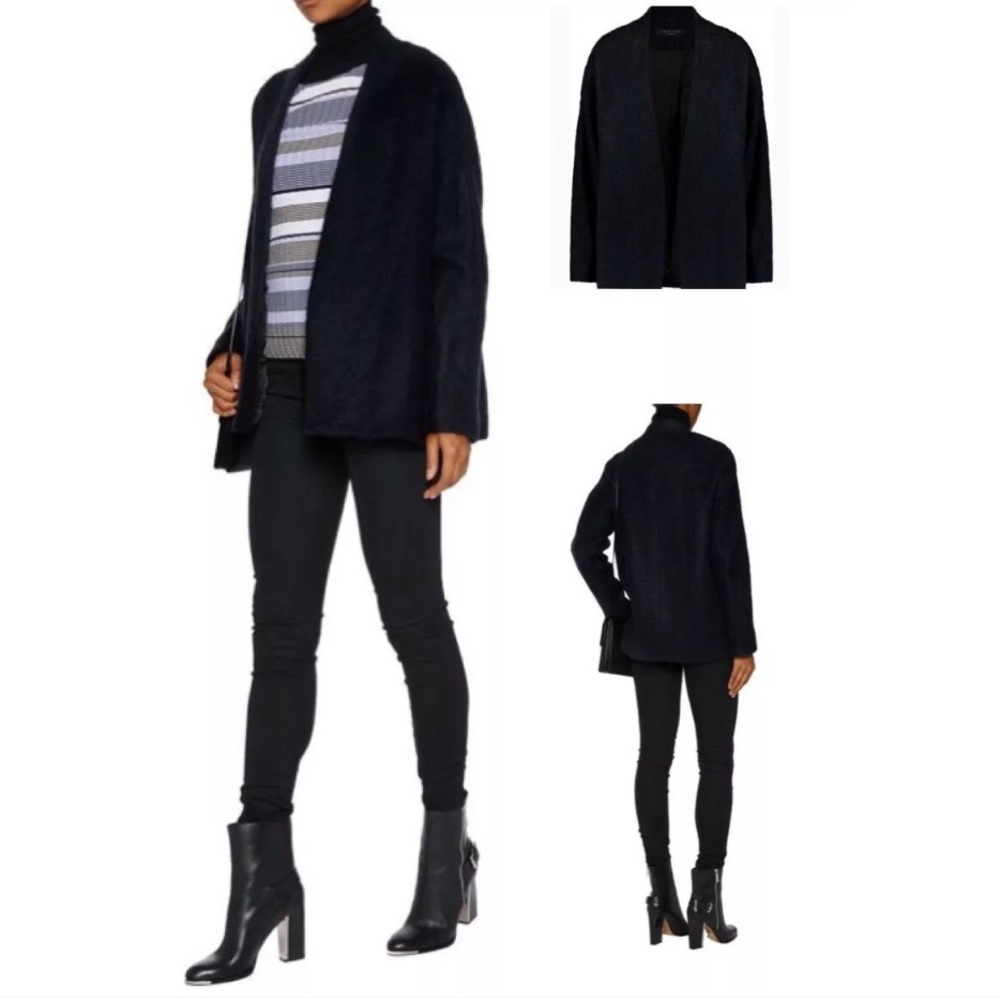 Rag&Bone Zona Mohair Wool Crop Open Front Coat 4 - image 1